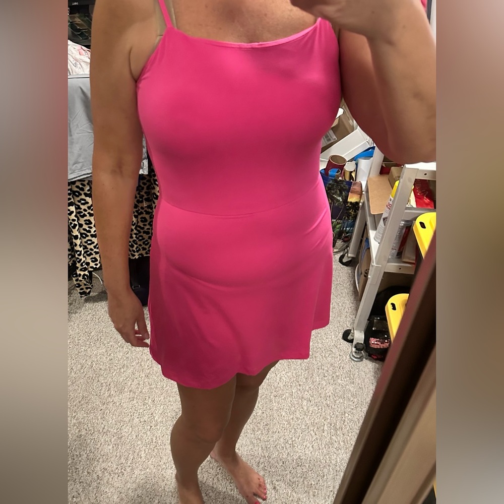 Vibrant Pink Women's Athleisure Dress